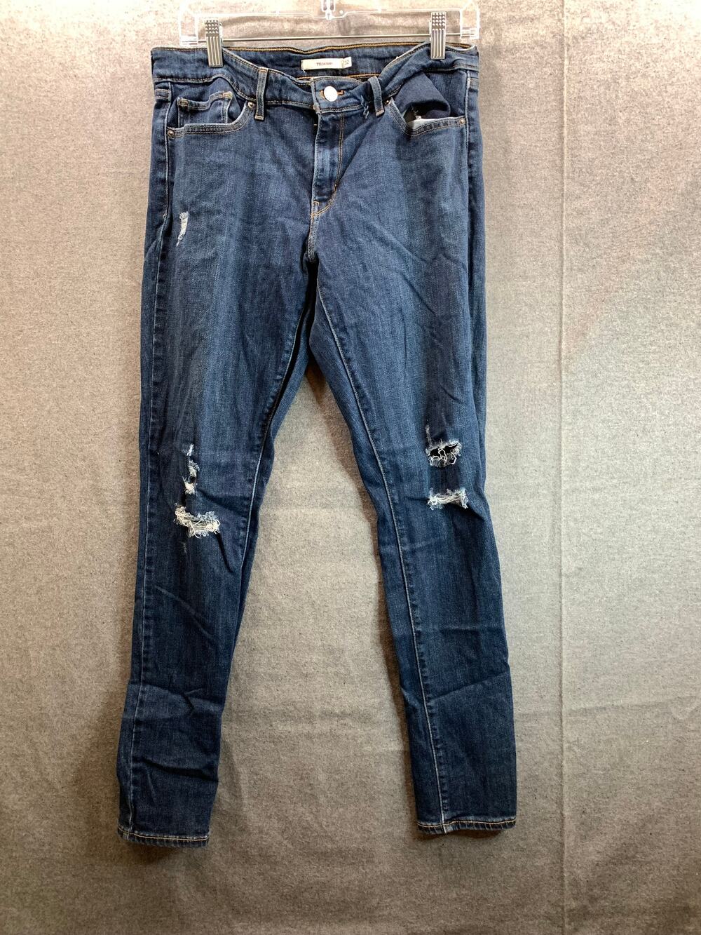 Levi's 711 Skinny Jeans Women Size 32 Blue Denim Jeans